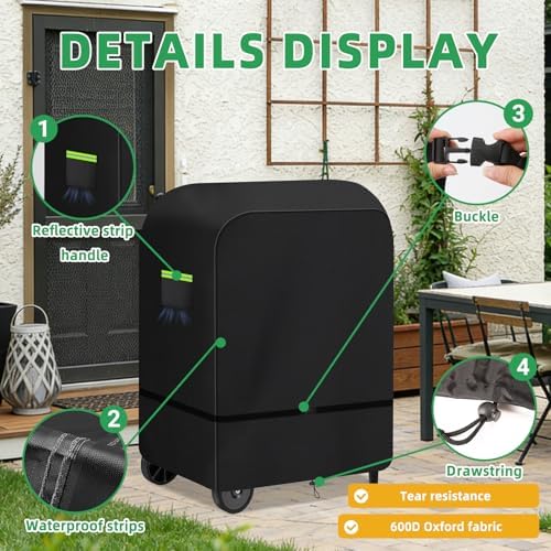 BBQ Grill Cover for PK 300 Grill & Smoker, 600D Barbecue Protective Cover - Image 3