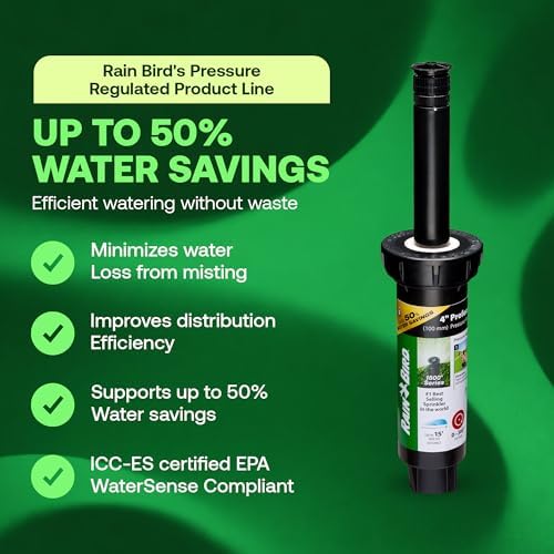 Rain Bird 1804APPRS Pressure Regulated 4 Inch Pop Up Sprinkler Head 4 Pack - Image 2