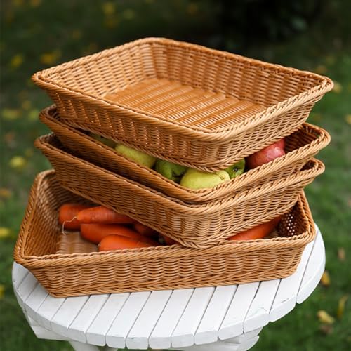 Teng Lang Fruit Baskets Wicker Bread Basket (6) - Image 3