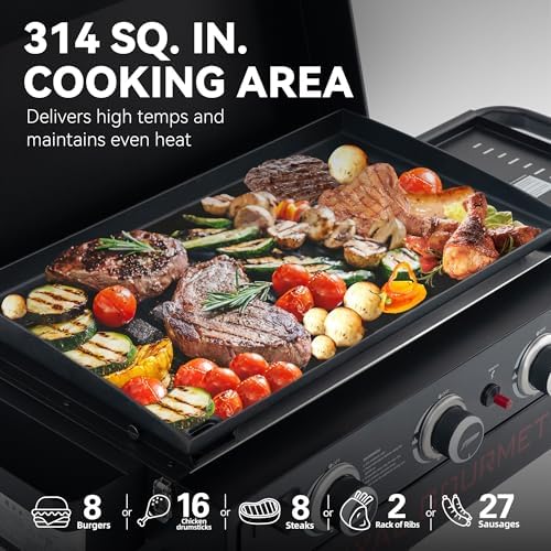 Royal Gourmet PD3001 3-Burner Propane Gas Griddle with Collapsible Stand - Image 5