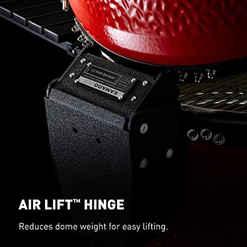 Kamado Joe Classic Joe Series II 18-inch Standalone Ceramic Charcoal Grill and Smoker with AirLift Hinge, Kontrol Tower Top Vent and 250 Cooking Square Inches in Red, Model KJ-23RHC - Image 6