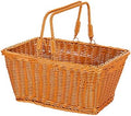 Elegant PE Handwoven Oval Storage Basket for Outdoor Camping Picnics and Home Decoration by Unknown