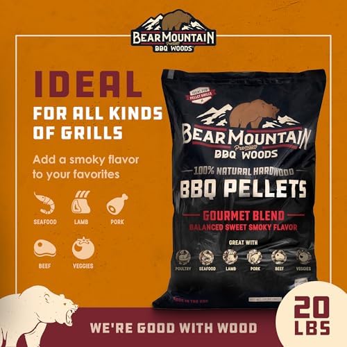 Bear Mountain Gourmet Blend Wood Pellets for Smoker, Grill & BBQ, 20 lb Bag - Image 3