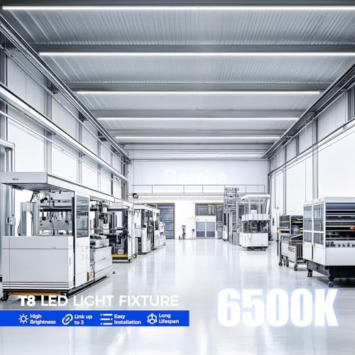 Barrina T8 LED Shop Lights 8FT, 100W 15000LM 6500K, High Output, 12 Packs - Image 4