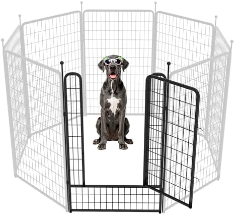 FXW Add-On Gate Panel for Outdoor Dog Playpen, 50" H, Black, Patented by FXW