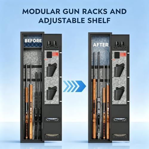 Kaer 4-5 Biometric Gun Safe for Rifles and Pistols,Long Rifle Safe for Home - Image 5