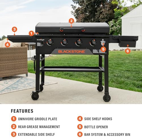 Blackstone Original Portable Griddle with Built-in Hood, Black, 36 Inch - Image 6