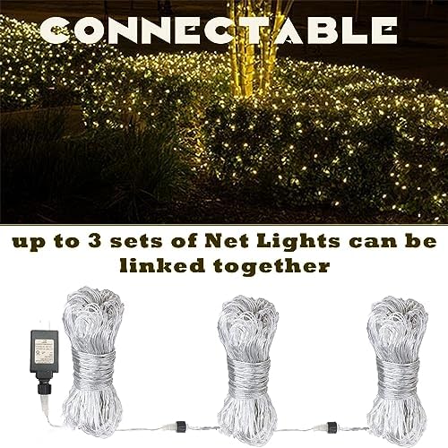 LED Net Lights, 360L 10×10 FT Outdoor Mesh Lights for patio, Pergolas - Image 4