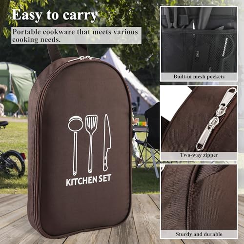 Camping Cooking Utensils Set, Silicone Cookware for Travel BBQ - Image 5