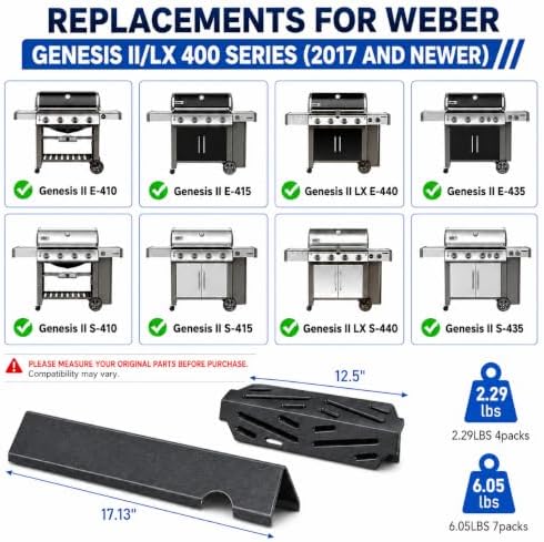 Genesis 2 Grill Parts for Weber Genesis II E-410 E/S-415/435/440 GS4 Grills - Image 2