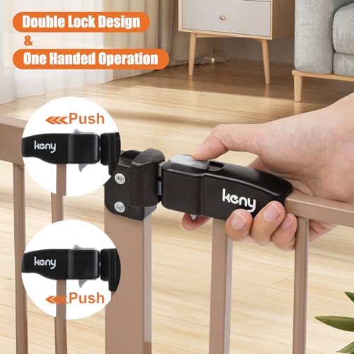 keny 29"-55" Extra Wide Baby Gate, Pressure Mounted No Drilling Dog Gate - Image 4