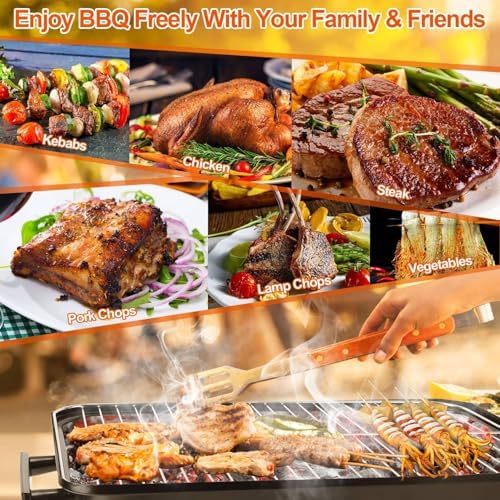 Portable Charcoal Grill for Outdoor Cooking Small Tabletop BBQ Grill - Image 4