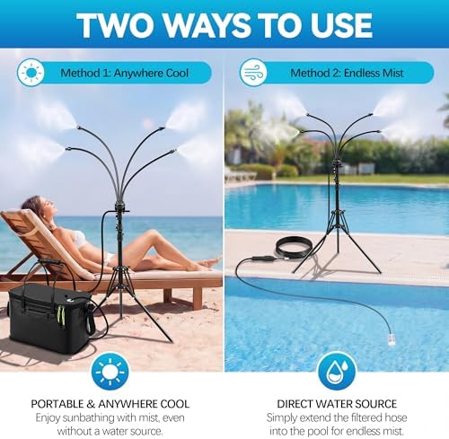 Portable Misting System, 20L Bucket Stand Mister with 5.2FT Adjust Height - Image 5