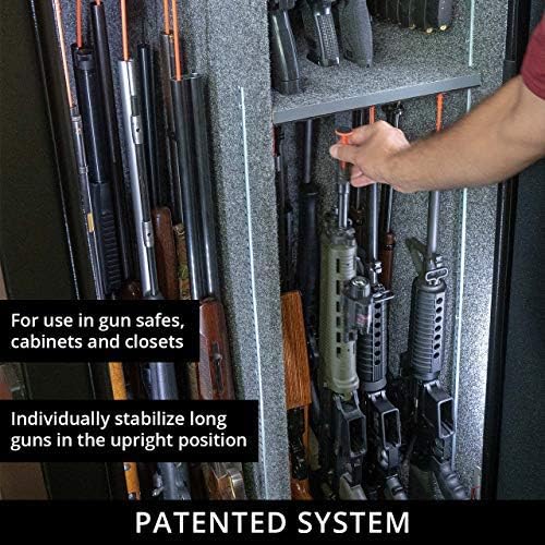 Gun Storage Solutions Rifle Rods Starter Kit with Shelf Liner Gun Organizer System Store More Guns Easy Access for Safety with Nylon Woven Loop Fabric - Image 6