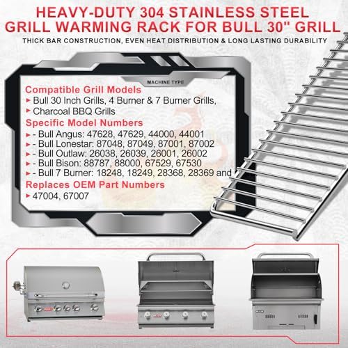 47004 BBQ Warming Rack for Bull 30 Inch 47629 26002 67530 Grill Accessories - Image 2