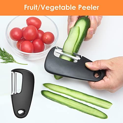 Pisol Kitchen Unique Gadgets Set 6 Pieces, Space Saving, Cheese Grater, Bottle Opener, Fruit Vegetable Peeler, Pizza Cutter, Garlic Ginger Grinder, Herb Stripper Gift Set - Image 5