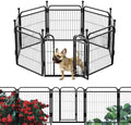 Gardner Pet Dog Playpens, 24" H 8 Panels Dog Pen Outdoor/Indoor Dog Fence Exercise Pen for Small/Medium Dogs, Foldable Pet Play Yard Gate with Gravity Automatic Lock, Pet Playpen, Black by GardnerPet