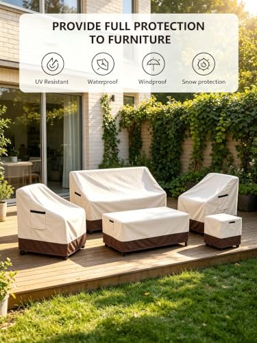 Patio Furniture Covers Set Waterproof,5-Piece Outdoor Furniture Cover,Large - Image 7