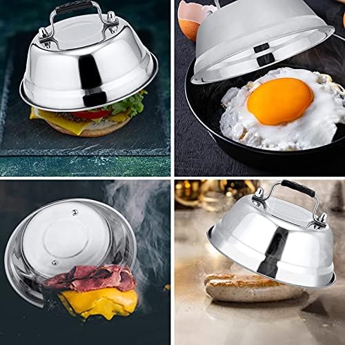Leonyo 6.5IN Stainless Steel Griddle Basting Cover Dome, 3 Pack - Image 3