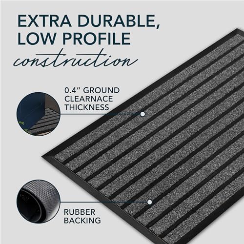 ubdyo Extra Durable Door Mat Outside Entrance (36" x 24", Bright Grey) - Image 4