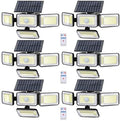 Solar Lights Outdoor, 288 LED 2800LM Motion Sensor Outdoor Light with Remote Control, 4 Heads IP65 Waterproof Solar Flood Security Lights for Outside Patio Wall -6PACK by Unknown