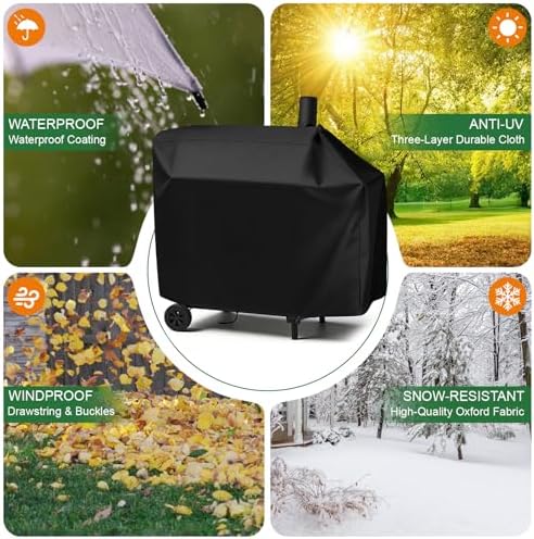Grill Cover 44" for Royal Gourmet CC1830V 30 Charcoal Grill - Image 7