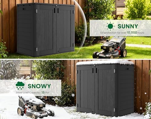 Outdoor Storage Cabinet Waterproof 31 Cu.Ft with Lockable Doors - Image 5