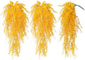 RECUTMS 3Pcs Fake Eucalyptus Vines Hanging Plants Yellow Fall Decor by RECUTMS