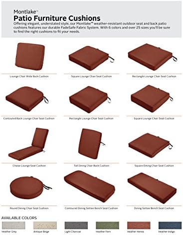 Classic Accessories Montlake Water-Resistant 19 x 20 x 4 Inch Patio Back Cushion Slip Cover, Heather Henna Red (60-274-016601-RT) - Image 6