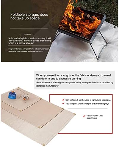 Fire Pit Mat 17 x 18in Fireproof Blanket Under Grill Mat - Image 3
