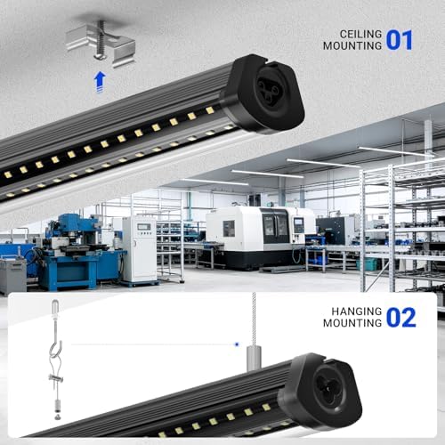 Barrina T8 LED Shop Lights 8FT, 140W 17000LM, 5000K U Shape, Black, 6 Packs - Image 4