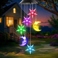 Winzwon Solar Lights Outdoor Moon Star Wind Chimes for Outside by Winzwon