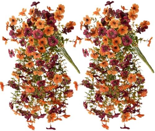 ZFProcess Artificial mums for Outdoors,2PCS Silk Fake Daisy - Image 7