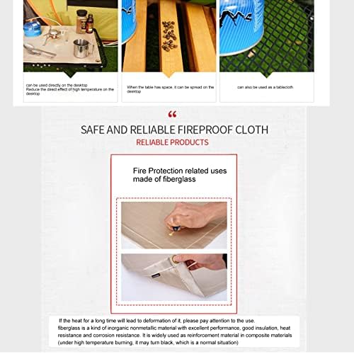 Fire Pit Mat 11.8 x 11.8in Fireproof Blanket Under Grill Mat - Image 5
