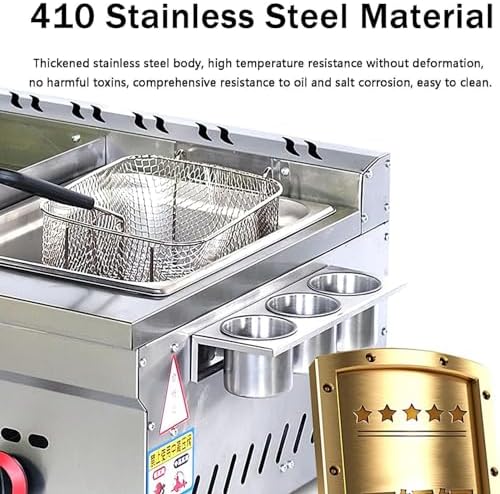Commercial Gas Griddle, Stainless Steel Flat Top Grill with Adjustable Temperature, Perfect for Outdoor Catering and Teppanyaki Cooking - Image 5