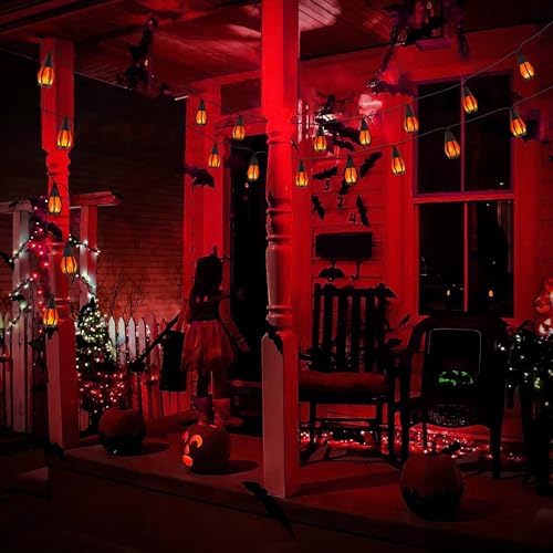 Solar String Lights for Outside, 33Ft Solar Patio Light with 15 Flickering - Image 5