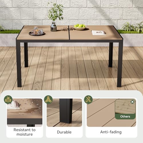 7-Piece Patio Table and Chairs Set for 6, All Weather Patio Dining Sets - Image 6