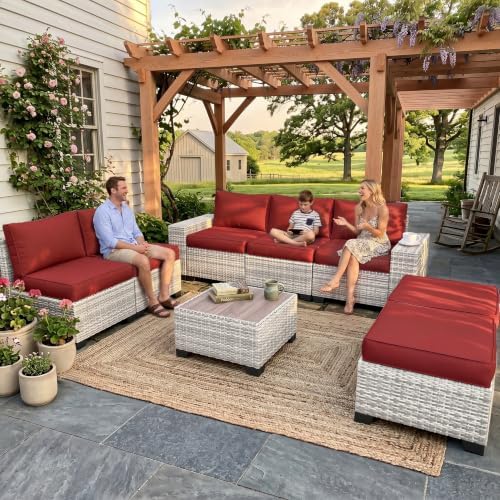 Outdoor Patio Furniture Set PE Wicker Rattan Outdoor Sectional Sofa by MuphyersPatioFurniture