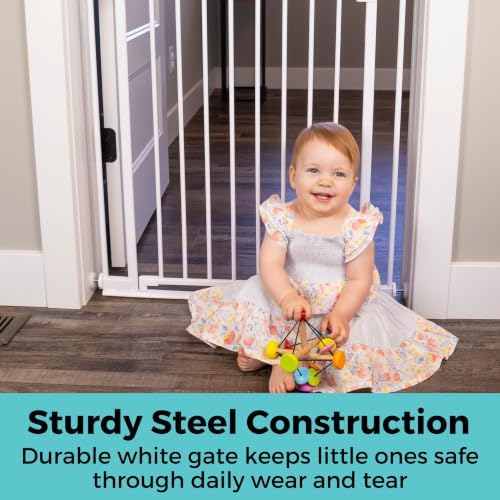 Toddleroo StepSafe Auto-Close Baby Gate; 29-38" Wide, 30" Tall, White - Image 3