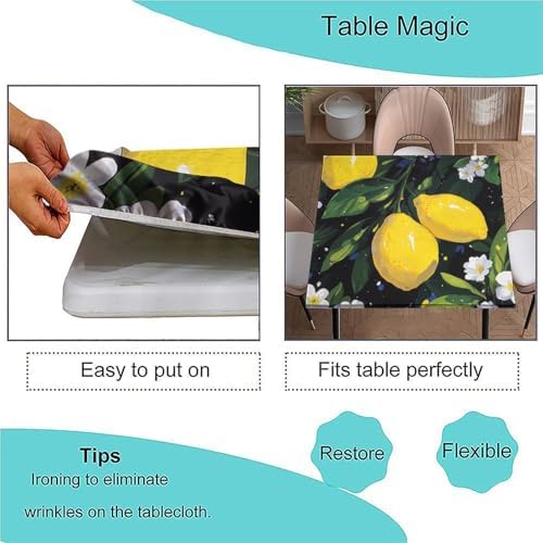 Tablecloth Square, Lemon Grove Pattern Printed on Oilproof Table Cover Square, Perfect for Breakfasts Tea Gatherings, Fit for 40" x 40" Square Tables - Image 3