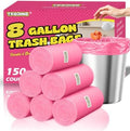 Medium 8 Gallon Trash Bags Unscented, 0.94 Mil, Pink, 150 Count by TFORING%C2%AE