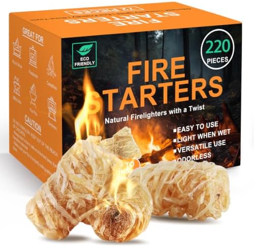 Realcook Tumbleweed Fire Starters for Grill: Natural Charcoal Firestarters by Realcook