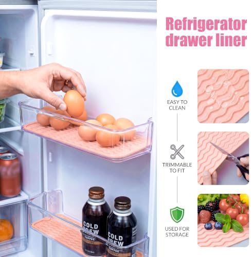 MicoYang Silicone Dish Drying Mat for Multiple Usage,Easy clean,Eco-friendly,Heat-resistant Silicone Mat for Kitchen Counter,Sink,Bar,Bottle,or Cup Pink M 17 inches x 6 inches - Image 5