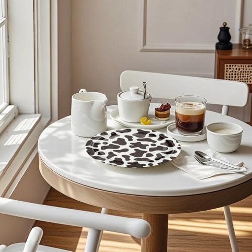 WRAPAHOLIC 25Pcs Cow Paper Plates - 9 Inch Cow Prints Disposable Plates Decorative Dinner Plates for Party Tableware Supplies Table Decor - Image 3