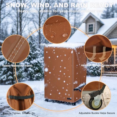 NetttyPro Electric Smoker Cover 30 inch for Outside, 19" W x 18" D x 33" H - Image 3