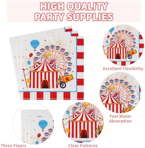 Grencian 96Pcs Carnival Party Decorations, Serves 24 - Image 3