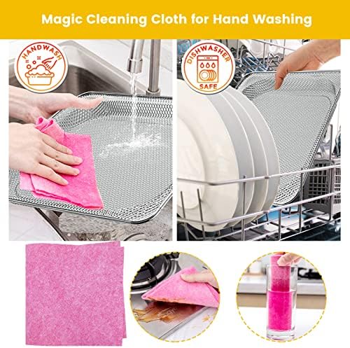 Air Fryer Basket for Ninja Foodi SP101 Digital Air Fryer Countertop Oven, 13.5 * 13.3'' Steel Wire Rack Accessorie Tray for Ninja Foodi SP100, SP101B1, SP101C Convection Oven, Dishwasher Safe - Image 6