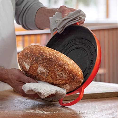 Le Creuset Enameled Cast Iron Round Bread Oven, 9.5 inch, Flame - Image 5