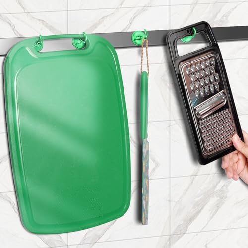 VNDUEEY Magnetic Hooks Heavy Duty, 110 Lbs Super Strong Magnets with Hook for Refrigerator, Cruise Must Haves, Neodymium Magnet Metal Hooks for Classroom, Kitchen, Office (Green, Pack of 10) - Image 2