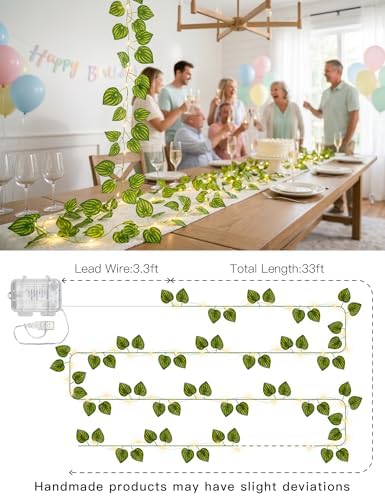 suddus 33FT Watermelon Vines with Lights Battery&USB Powered Copper Wire - Image 7